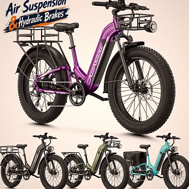 1800W Electric Bike for Adult 85Mile 36MPH Fast Hydraulic Brakes Air Suspension