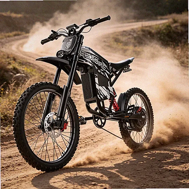 25'' Tire Electric Mountain Bike for Adults 6000W 60V 30Ah 55+Miles Long Range