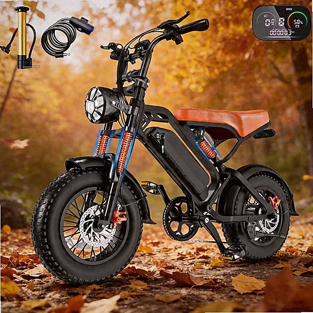 749W 22-27.9MPH All Terrain Adult Electric Bike 48V15.6-21.7AH Load 500LBS