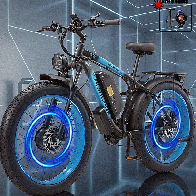 Peak 4000W Dual Motor 35MPH Mountain Bike 48V/23AH Electric Bike For Adults 26"